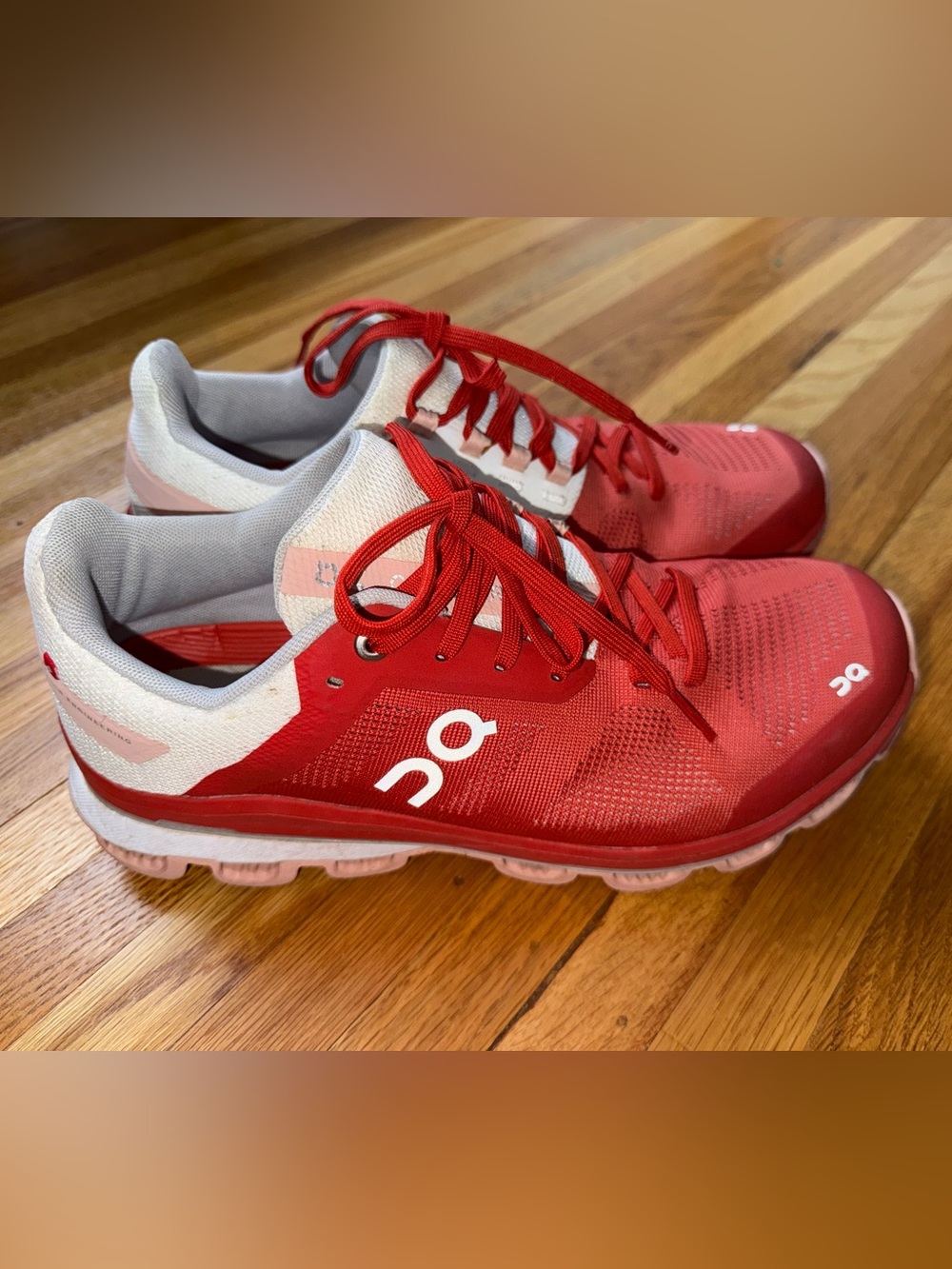 Running Cloud X Red/white Athletic Running Shoes Women’s Size 10.5